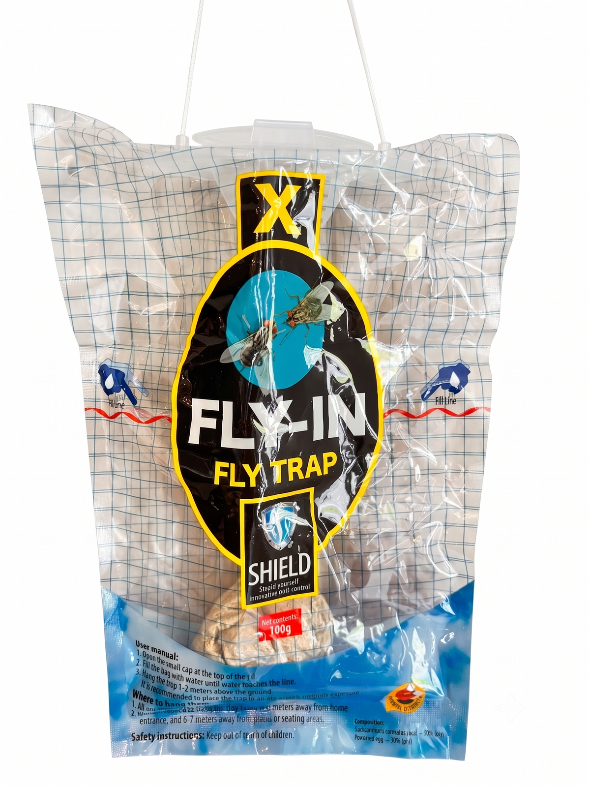 Fly-shield vliegenzak XL met lokstof – Voor buiten