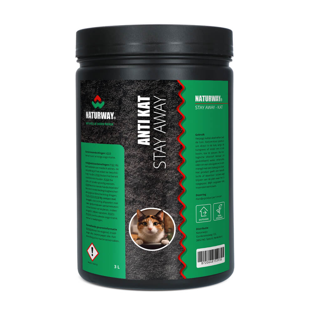 Naturway Kattenverjager | Biologisch | 3 Maanden Effectief | Voor Tuin & Erfgrenzen