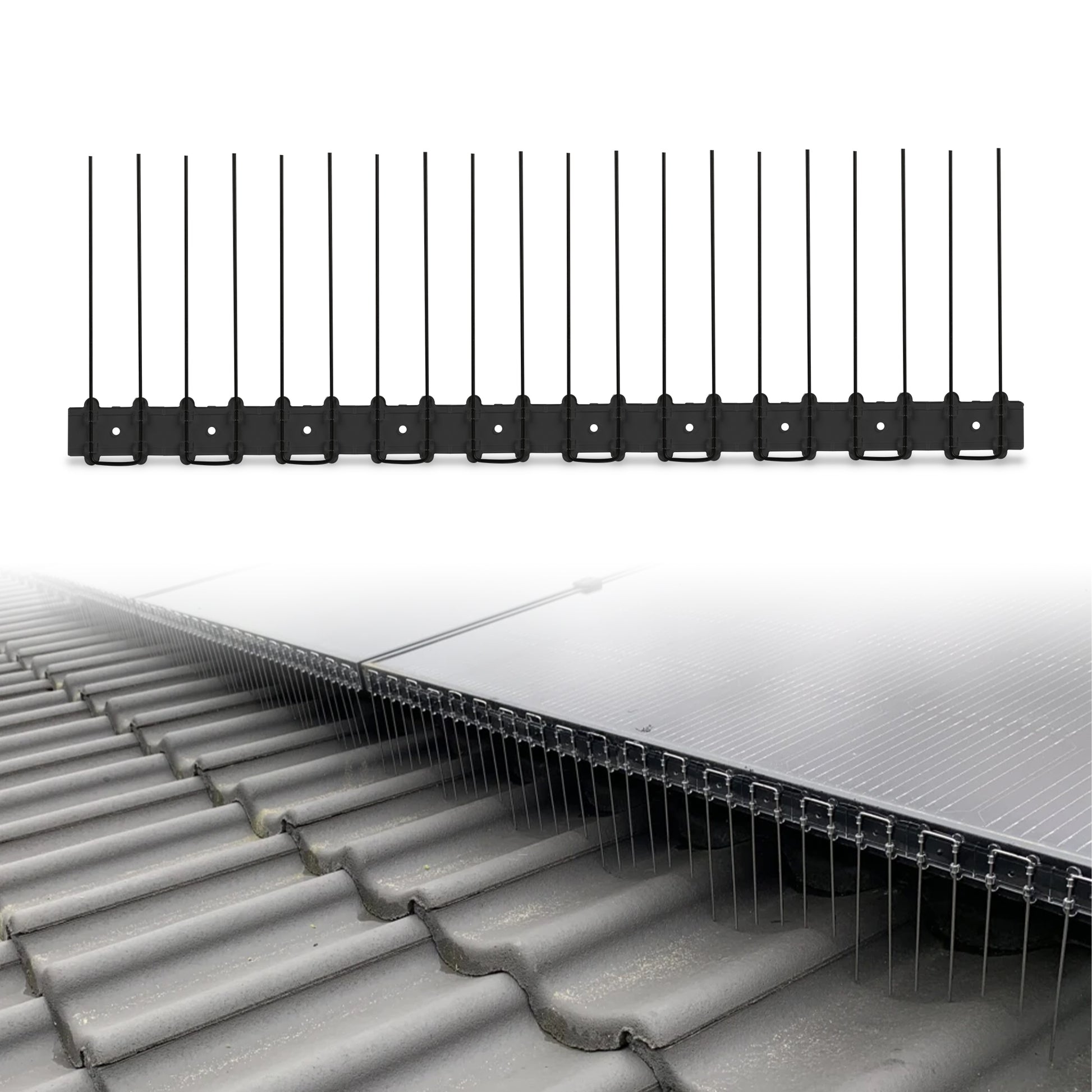 zwarte design vogelwering zonnepanelen 50 cm.