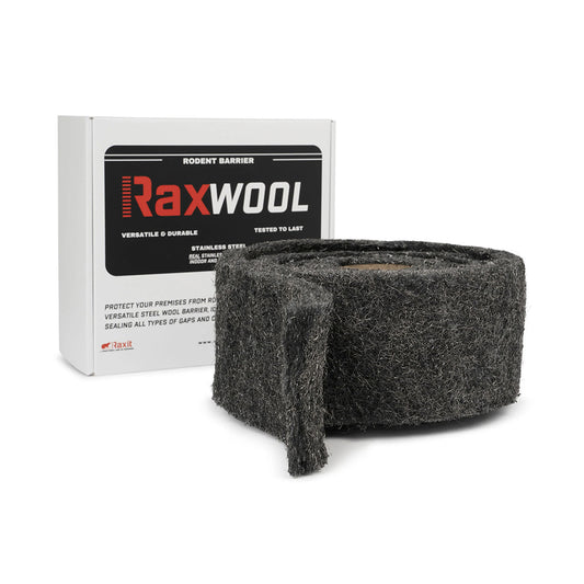 Raxwool Staalwol RVS weringsband tegen ongedierte - vlamvertragend