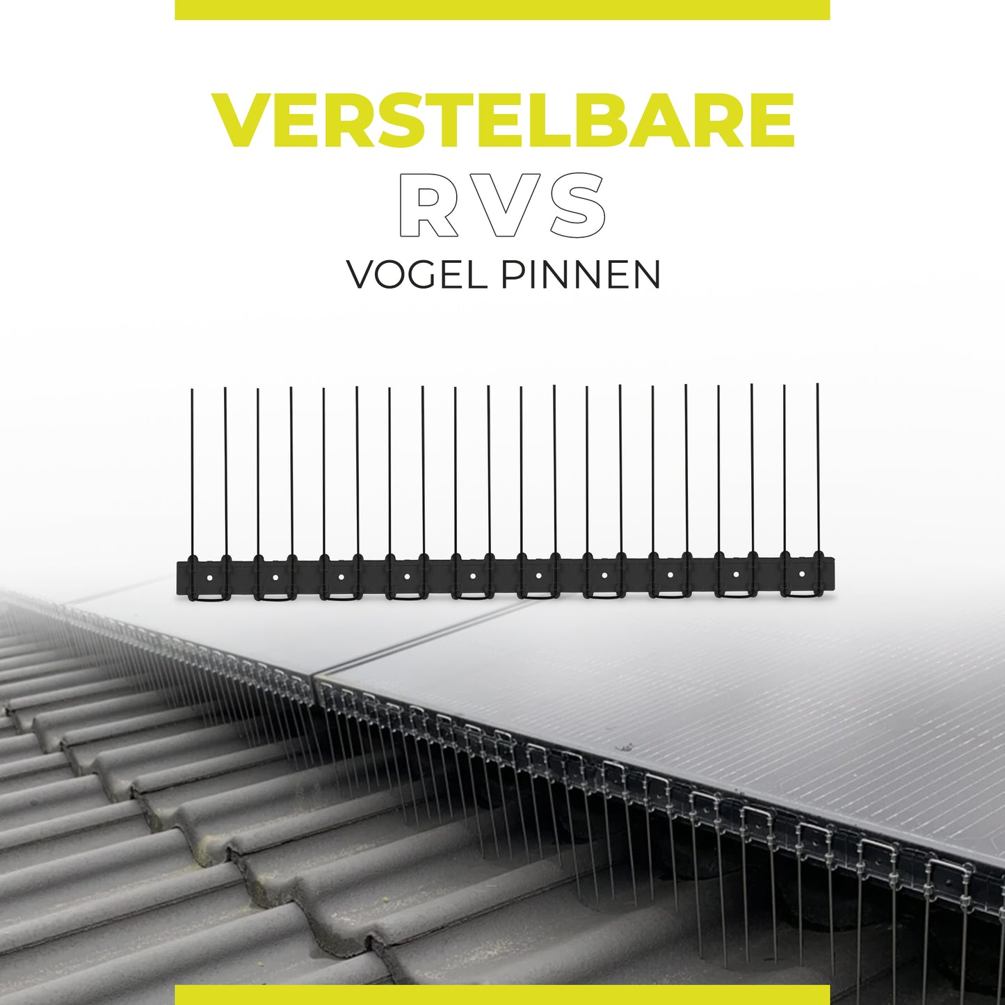 Zwarte Vogelwering voor Zonnepanelen | 50 cm | Nagenoeg Onzichtbaar