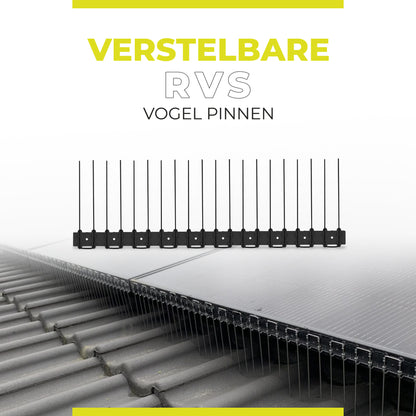 Zwarte Vogelwering voor Zonnepanelen | 50 cm | Nagenoeg Onzichtbaar
