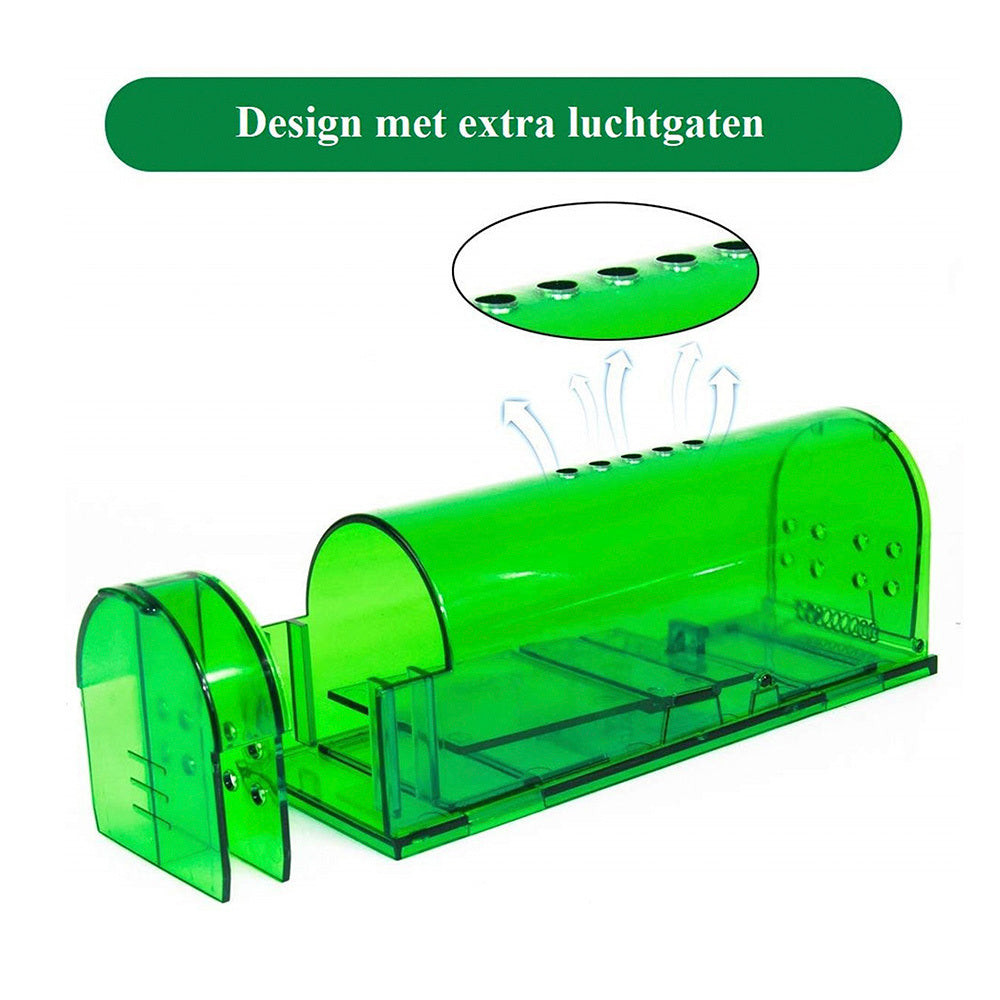 Diervriendelijke muizenval tunnel – Set van 2 stuks