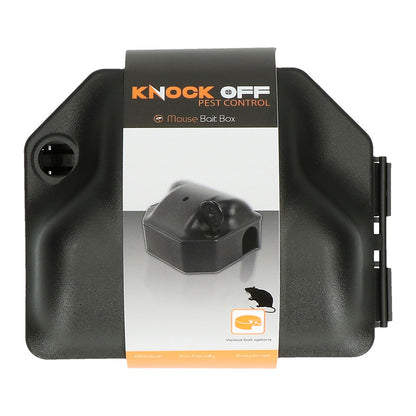 Knock Off muizenlokvoerdoos met klem – Twee ingangen