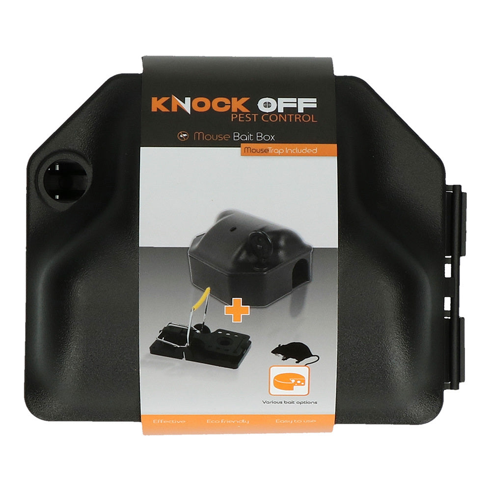 Knock Off muizenlokvoerdoos met klem – Twee ingangen