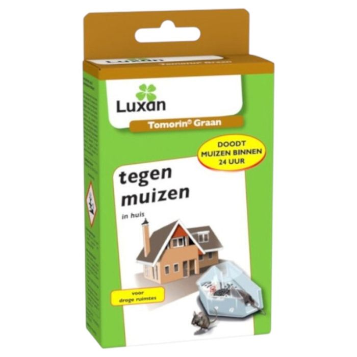 Tomorin Muizengif | Graan Lokdoos | Set van 2 | Direct Inzetbaar | Binnen & Beschut Buiten