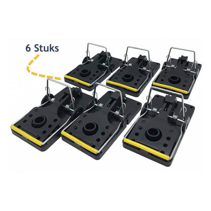 Rattenklem | 6 Stuks | Extra Sterke Veer | Harde Slagkracht | 14 x 7,5 x 7 cm