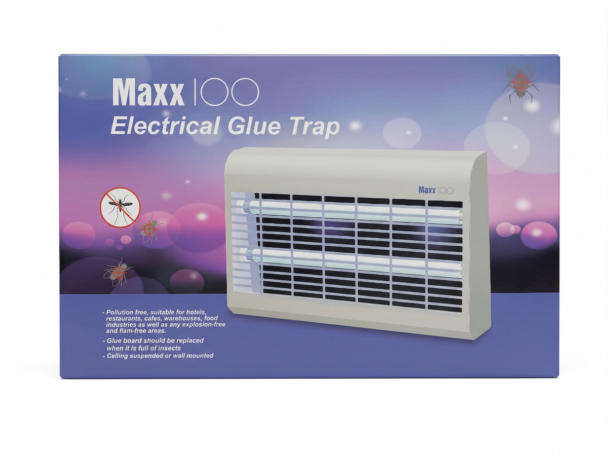 Maxx-100 vliegenlamp met kleefplaat – 30W