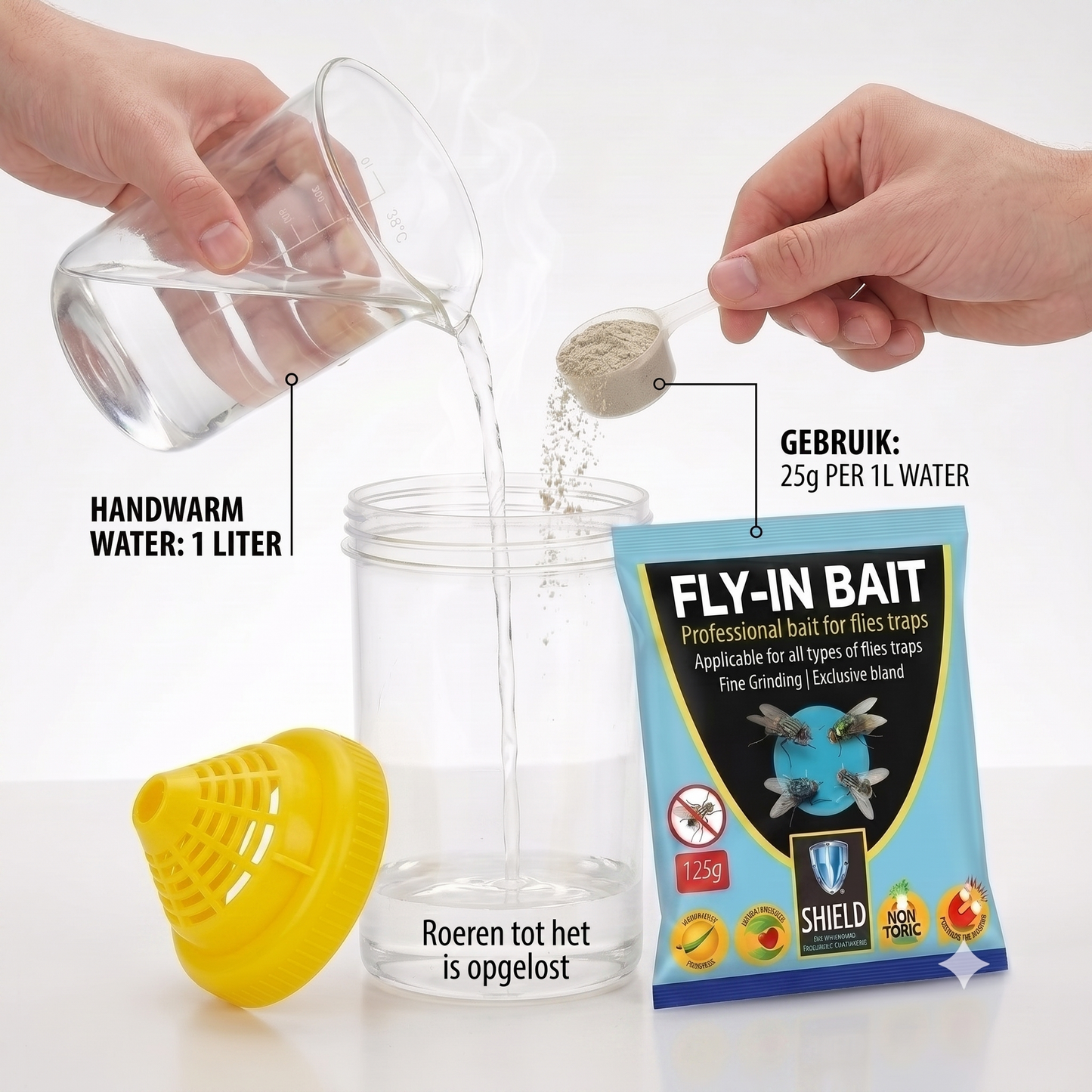 Knock Off Flynip Vliegenval | Biologische Lokstof | Duizenden Vliegen | Terras & Tuin