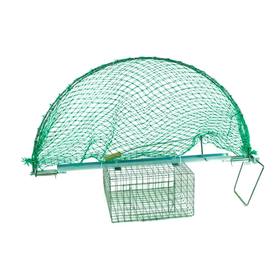Grote Klapval met Kooi voor levend lokaas voor grote vogels